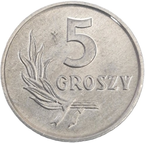 Moneta 5 groszy 1970 rewers