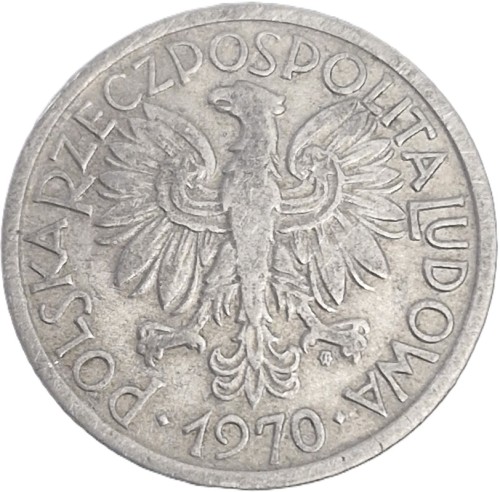 Moneta 2 złote Jagody 1970 stan 2 awers