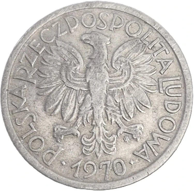 Moneta 2 złote Jagody 1970 stan 2 awers
