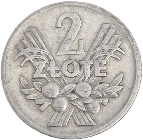 Moneta 2 złote Jagody 1970 stan 2 rewers