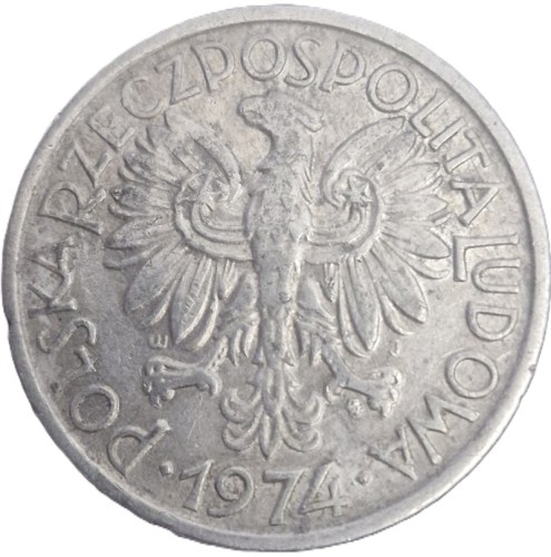 Moneta 2 złote Jagody 1974 stan 3 awers