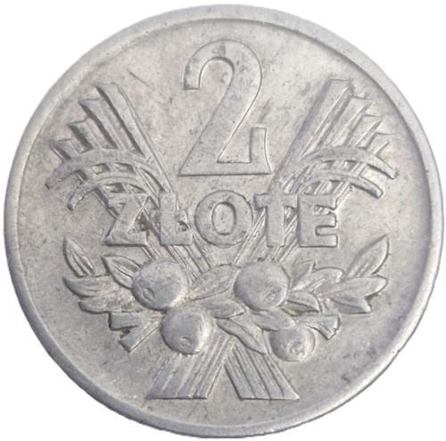 Moneta 2 złote Jagody 1974 stan 3 rewers
