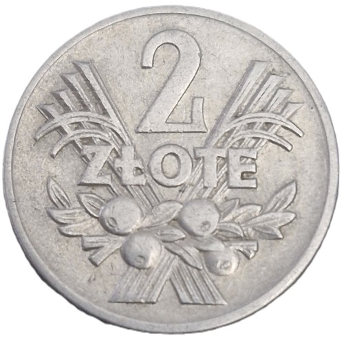 Moneta 2 złote Jagody 1960 stan 2 rewers
