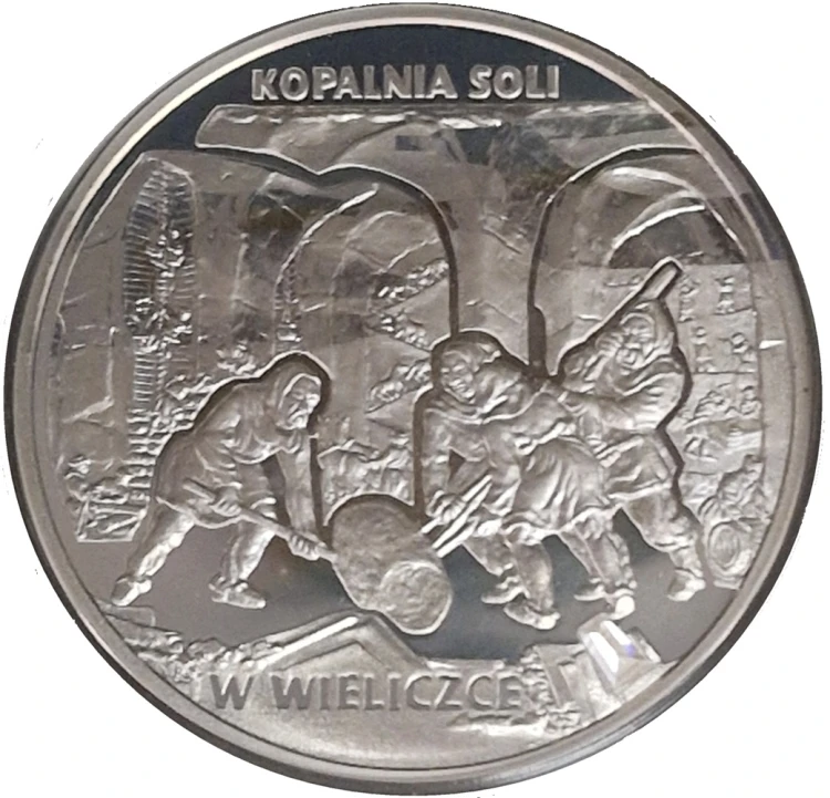 Moneta 20 zł Kopalnia Soli w Wieliczce 2001 rewers