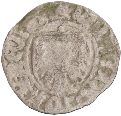 Moneta Szeląg Kazimierz IV Jagiellończyk 1446–1492 awers