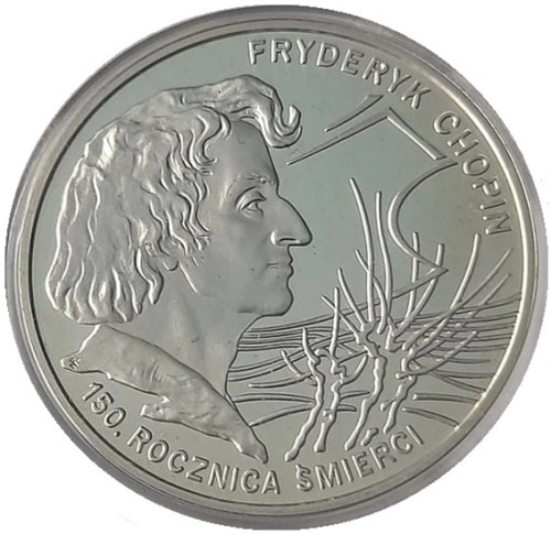 Moneta 10 zł Fryderyk Chopin 1999 rewers
