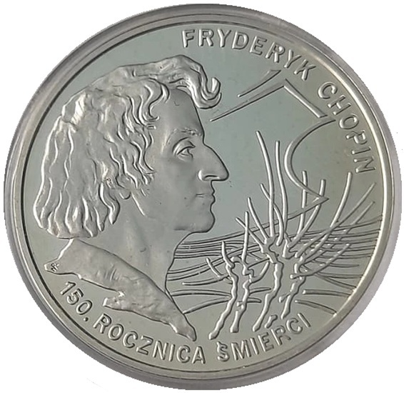 Moneta 10 zł Fryderyk Chopin 1999 rewers