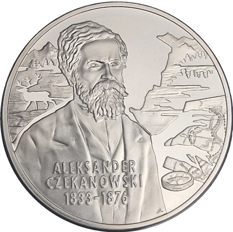 Moneta 10 zł Aleksander Czekanowski 2004 rewers