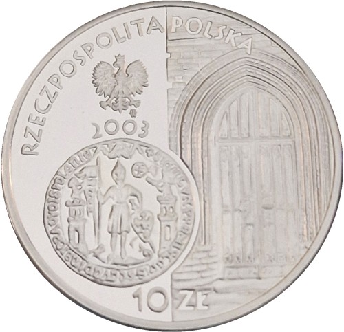 Moneta 10 zł 750-lecie lokacji Poznania 2003 awers