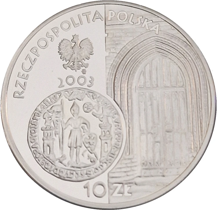 Moneta 10 zł 750-lecie lokacji Poznania 2003 awers