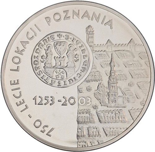 Moneta 10 zł 750-lecie lokacji Poznania 2003 rewers