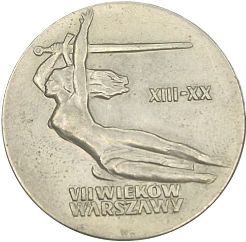 Moneta 10 zł Warszawska Nike 1965 rewers