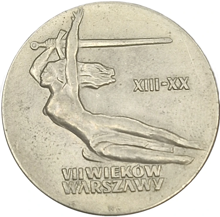 Moneta 10 zł Warszawska Nike 1965 rewers