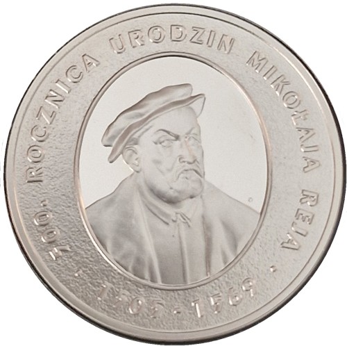 Moneta 10 zł Mikołaj Rej 2005 rewers