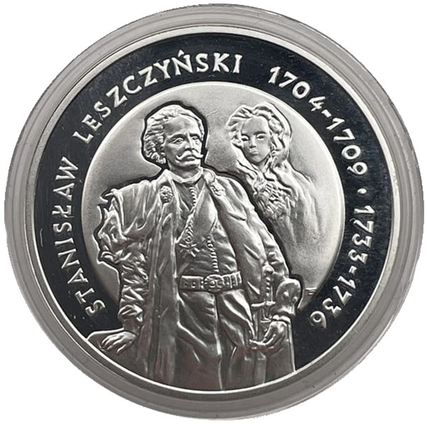 Moneta 10 zł Stanisław Leszczyński półpostać 2003 rewers