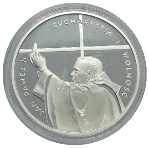 Moneta 10 zł Jan Paweł II Kongres Eucharystyczny 1997 rewers