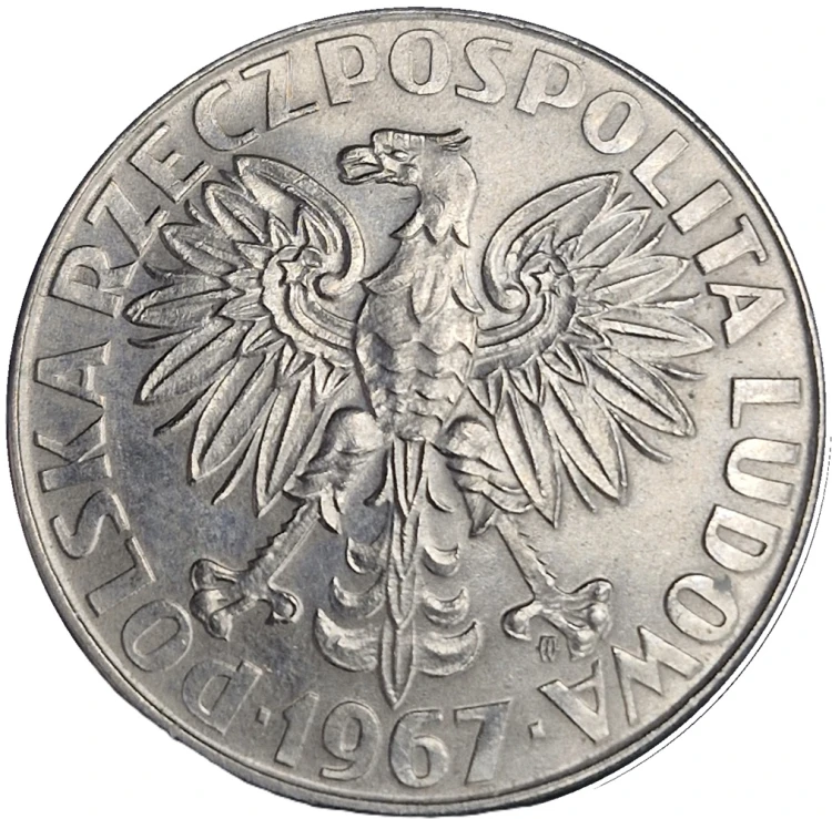 Moneta 10 zł Maria Skłodowska-Curie 1967 awers