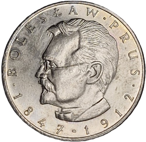 Moneta PRL 10 złotych 1977  Bolesław Prus rewers