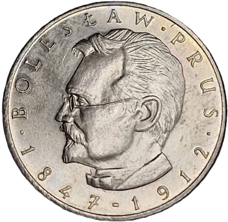 Moneta PRL 10 złotych 1977  Bolesław Prus rewers