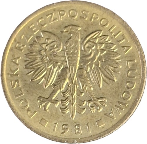 Moneta PRL 2 złote 1981 awers