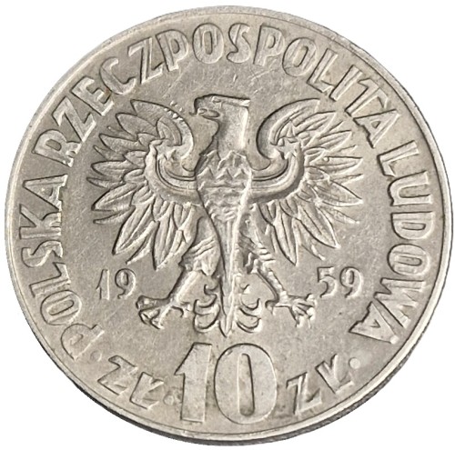 Moneta PRL 10 zł 1959 Mikołaj Kopernik awers