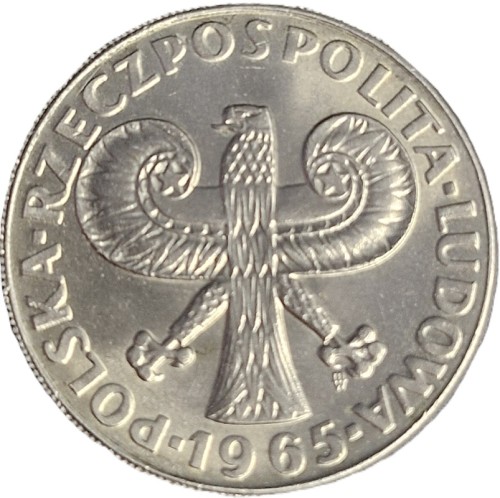 Moneta 10 zł Kolumna Zygmunta 1965 awers