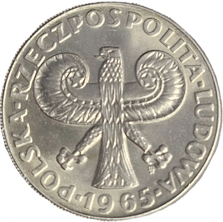 Moneta 10 zł Kolumna Zygmunta 1965 awers