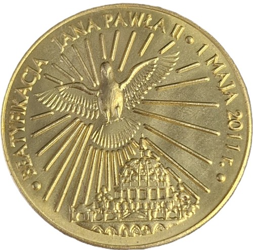 Numizmat Beatyfikacja papież Jana Pawła II 2011 awers