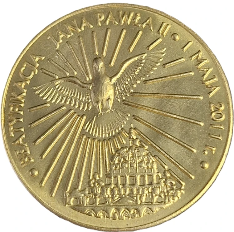Numizmat Beatyfikacja papież Jana Pawła II 2011 awers