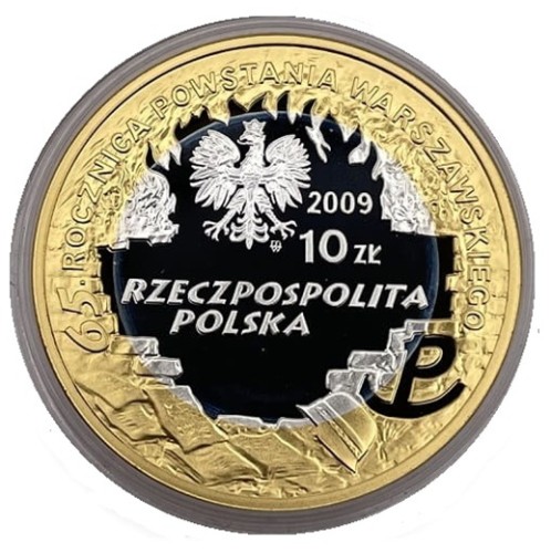 Moneta 10 zł Krzysztof Kamil Baczyński 2009 NBP awers