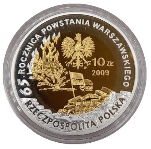 Moneta 10 zł Tadeusz Gajcy 2009 awers