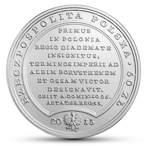 Moneta SSA 50 zł Bolesław Chrobry 2013 r awers