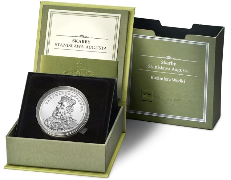 Moneta 50 zł Kazimierz Wielki 2014 box