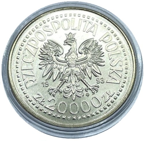 Moneta 20000 zł Kazimierz Jagiellończyk 1993r awers