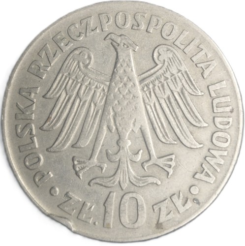 Moneta 10 zł Kazimierz Wielki wypukły 1964 awers