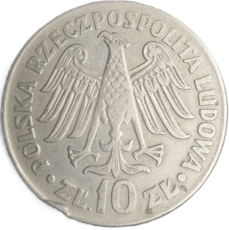 Moneta 10 zł Kazimierz Wielki wypukły 1964 awers