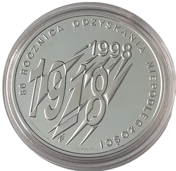 Moneta 10 zł 80 rocznica Odzyskania Niepodległości 1998 rewers