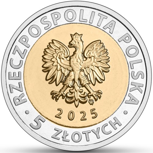 Moneta 5 zł Tykocin 2025 awers