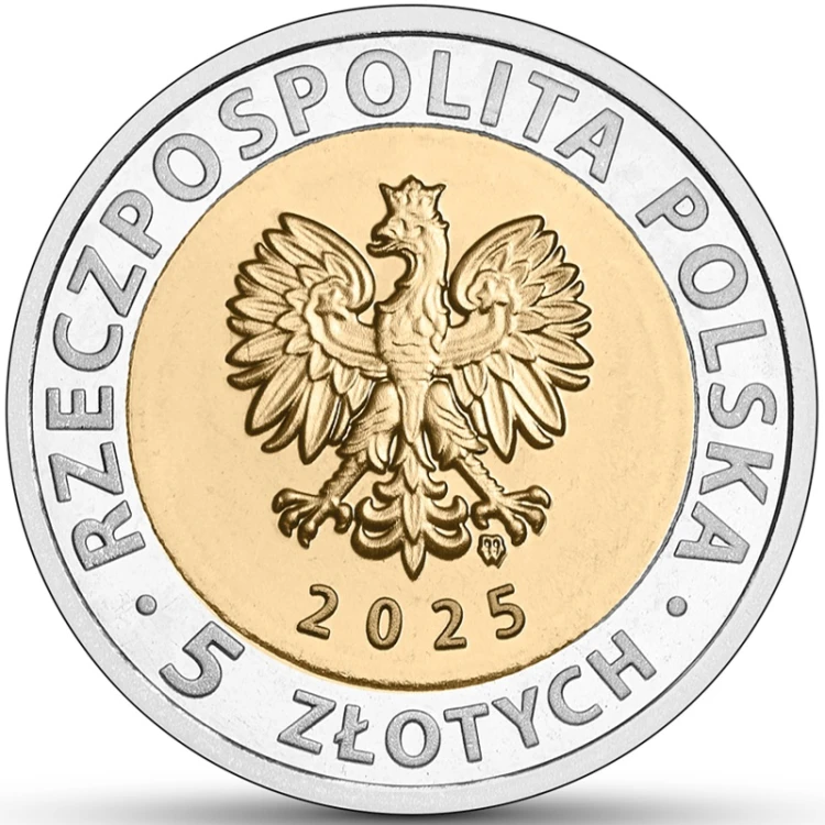 Moneta 5 zł Tykocin 2025 awers