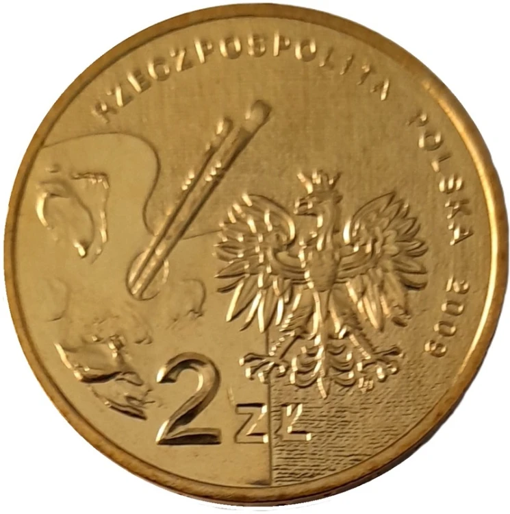 Moneta 2 zł Władysław Strzemiński 2009 awers