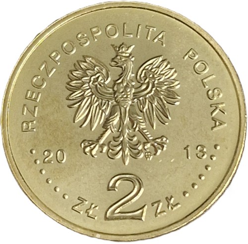 Moneta 2 zł Fregata Rakietowa gen Pułaski 2013 awers