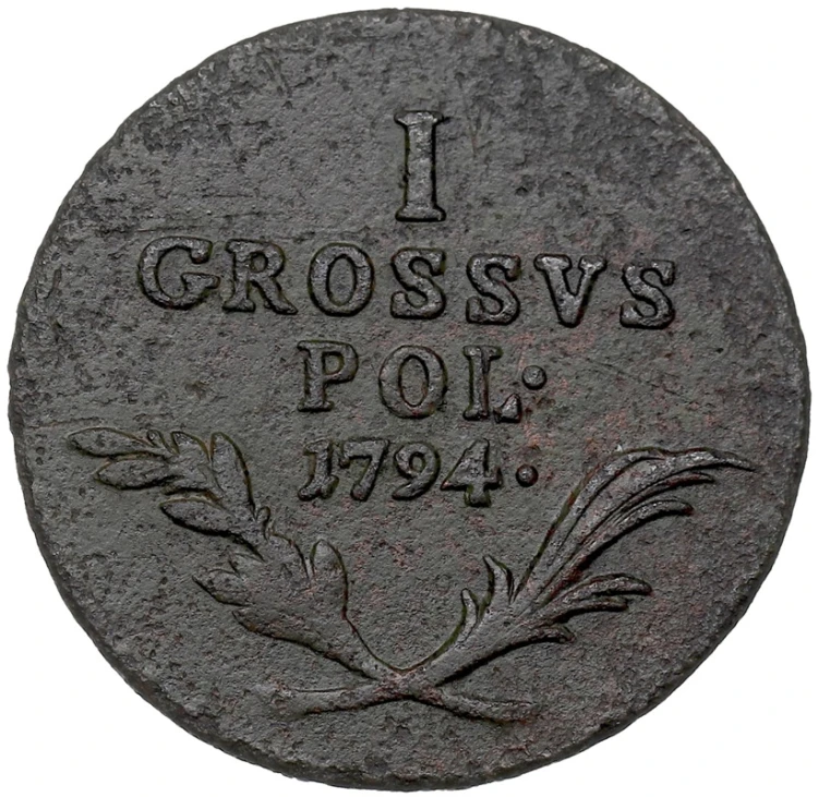 Moneta 1 grosz 1794 Galicja i Lodomeria rewers