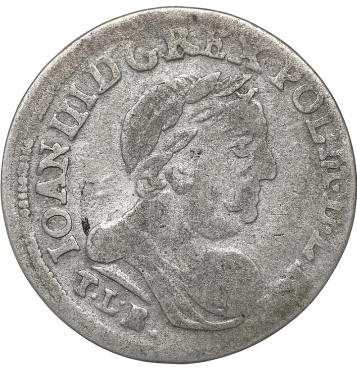 Moneta szóstak Jan III Sobieski TLB Bydgoszcz rewers