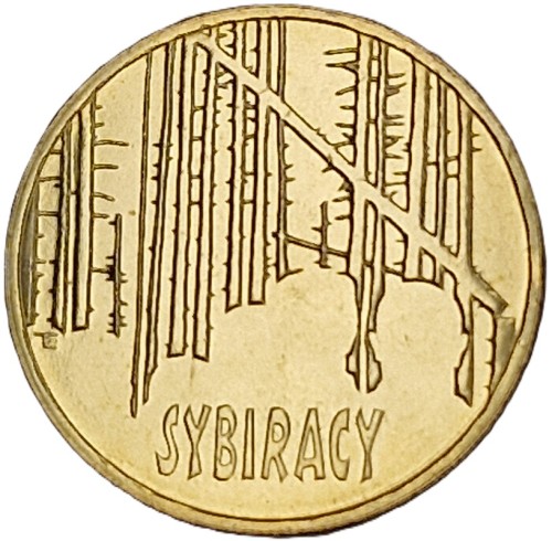 Moneta 2 zł Sybiracy 2008 rewers