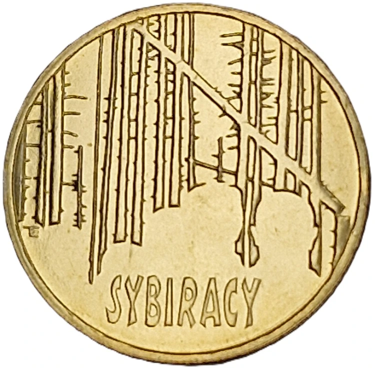 Moneta 2 zł Sybiracy 2008 rewers