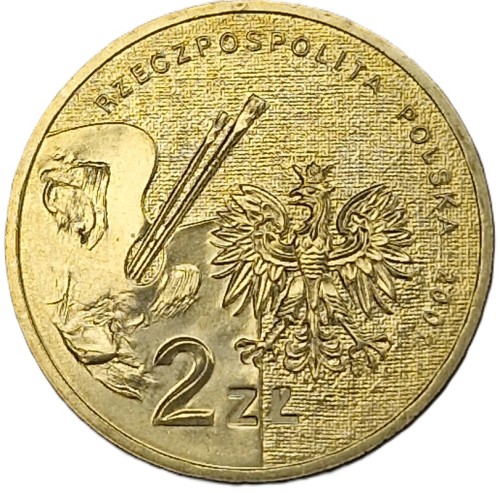 Moneta 2 zł Leon Wyczółkowski 2007 awers