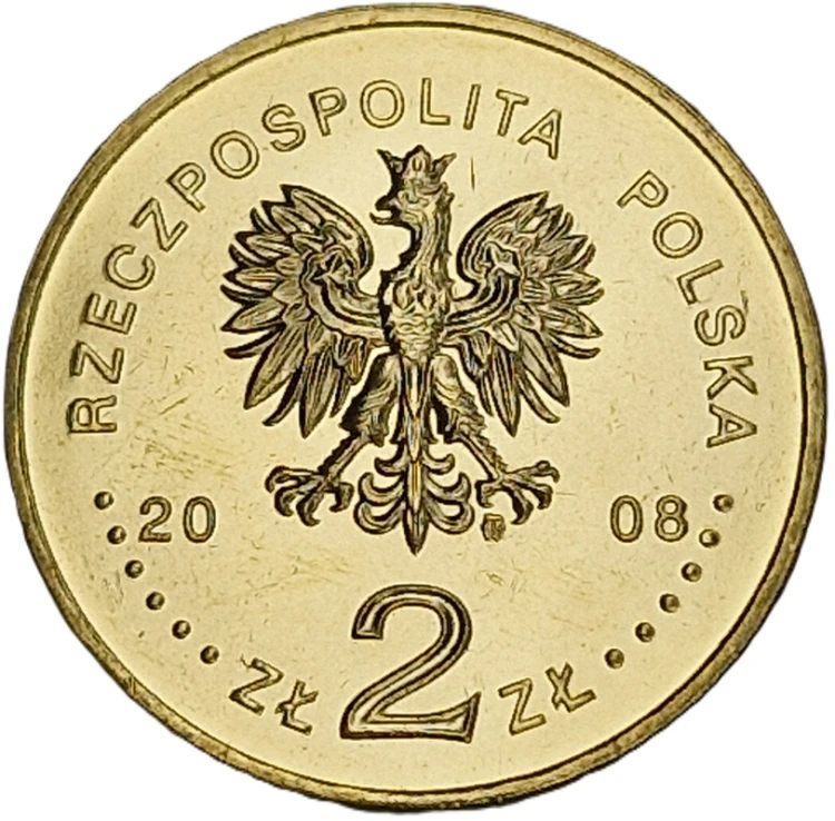 Moneta 2 zł Zbigniew Herbert 2008 awers