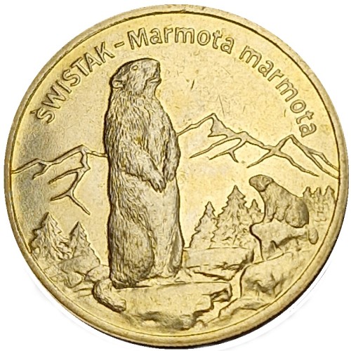 Moneta 2 zł Świstak 2006 rewers