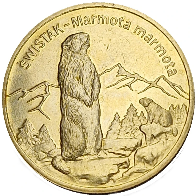 Moneta 2 zł Świstak 2006 rewers