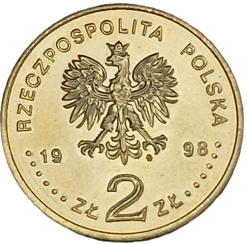 Moneta okolicznościowa 2 zł Nagano 1998 awers